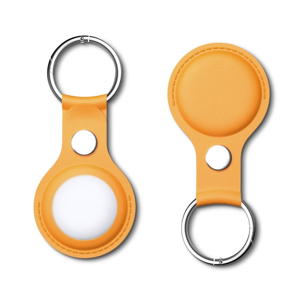 Apple AirTag Leather Key Ring yellow