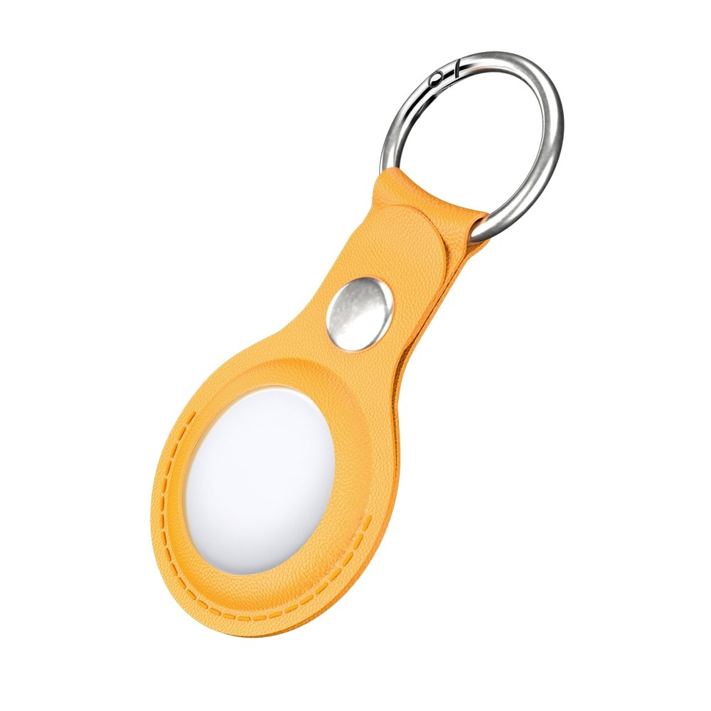 Apple AirTag Leather Key Ring yellow