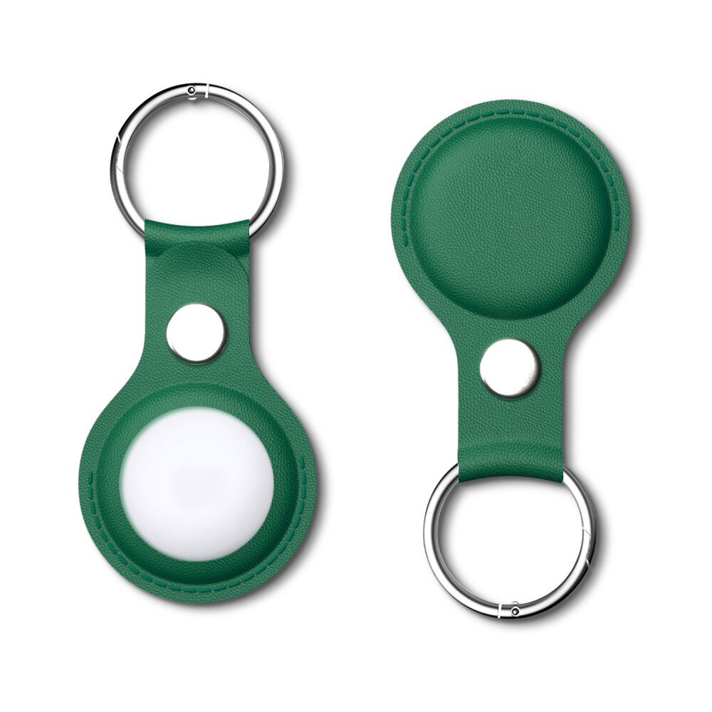 Apple AirTag Leather Key Ring green