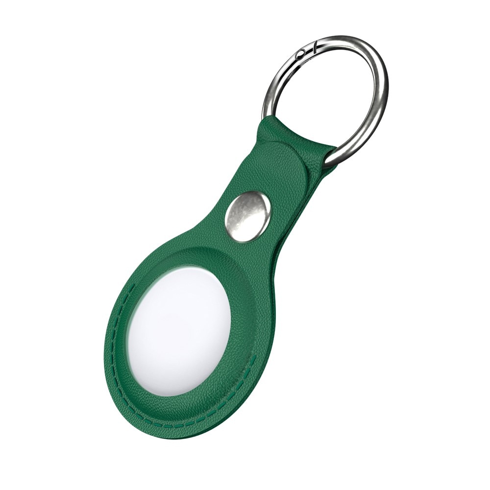 Apple AirTag Leather Key Ring green