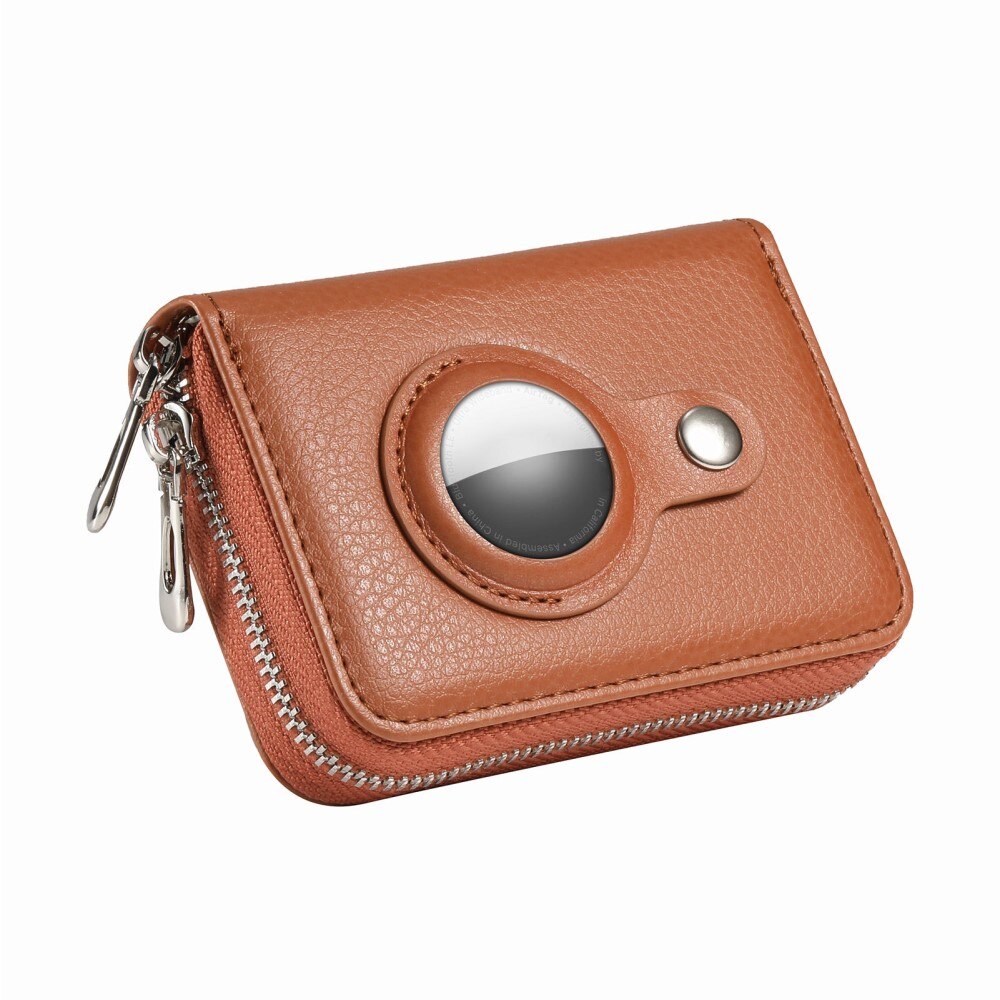 AirTag wallet w. RFID protection Brown