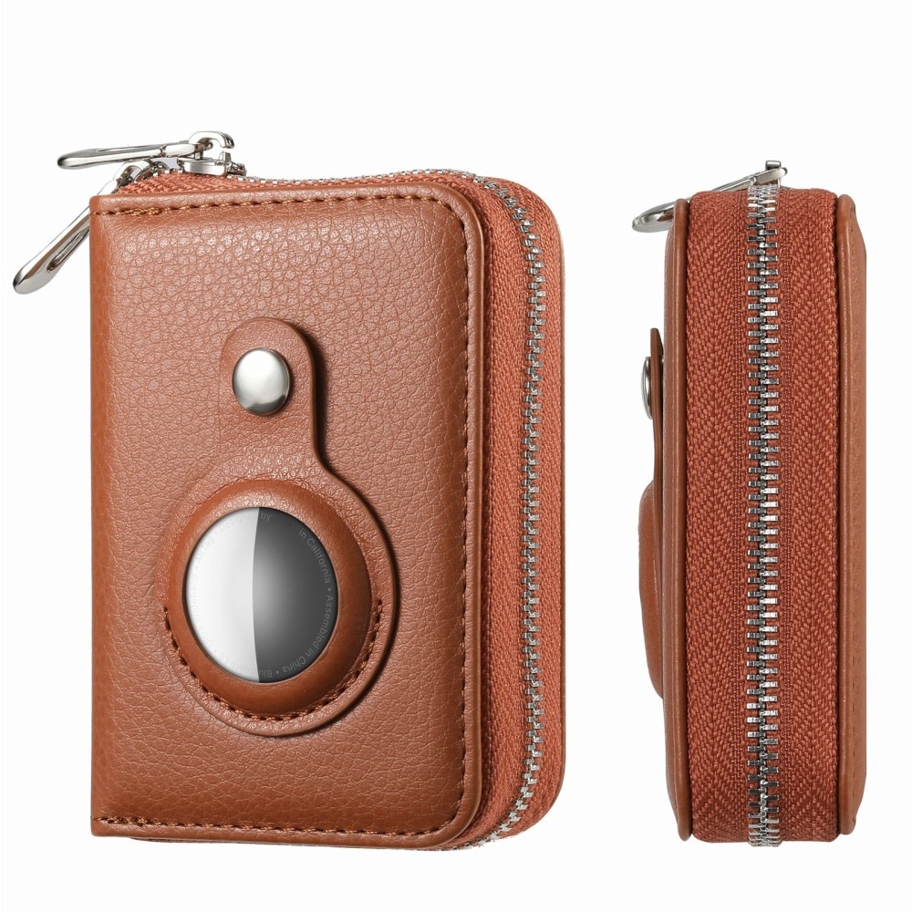 AirTag wallet w. RFID protection Brown
