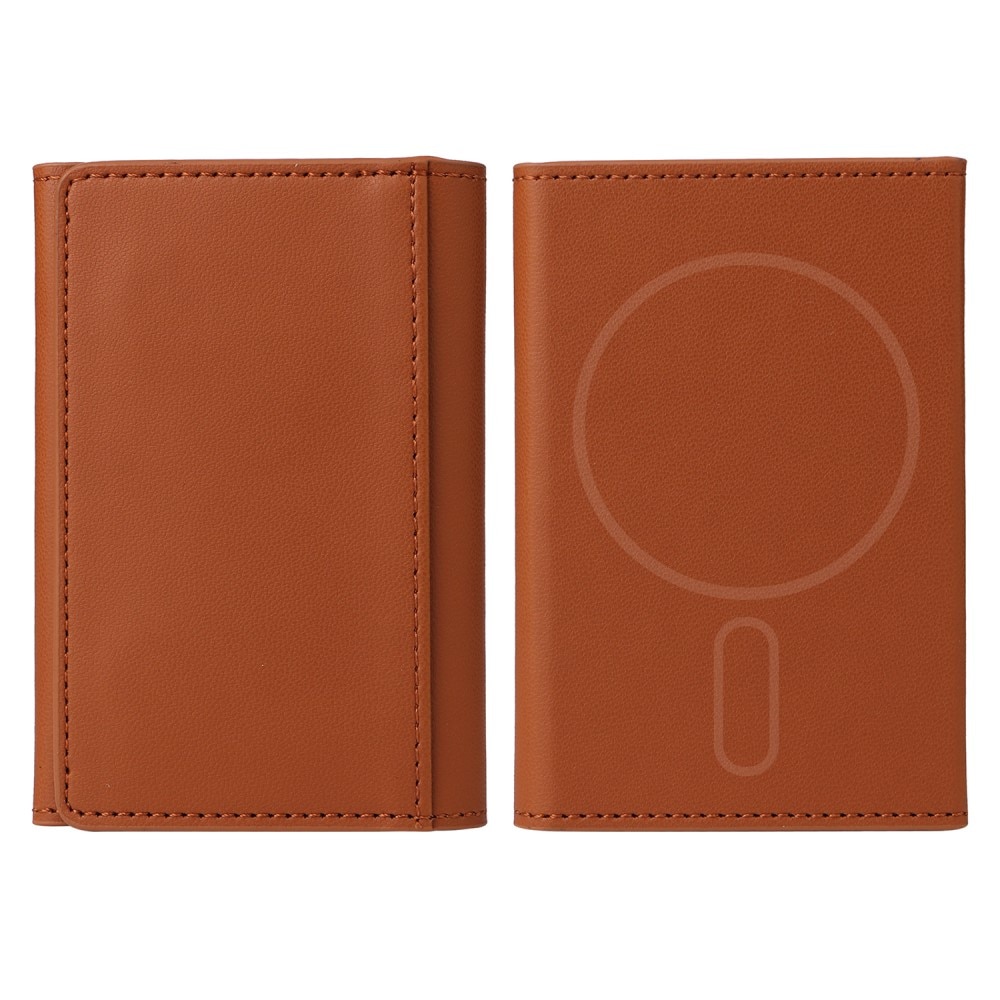 MagSafe Leather Wallet w. Kickstand Brown