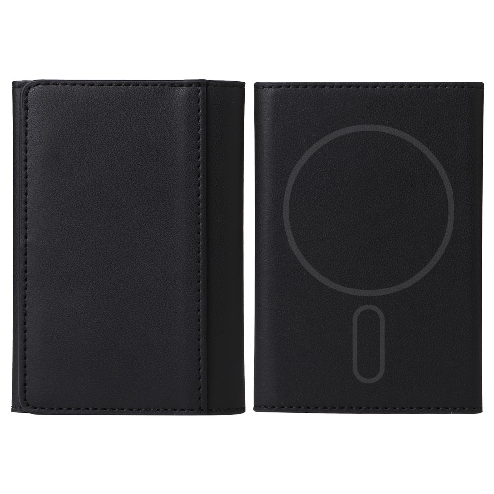 MagSafe Leather Wallet w. Kickstand Black