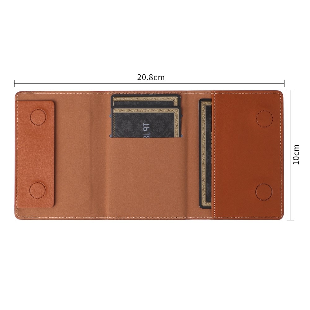 MagSafe Leather Wallet w. Kickstand Brown