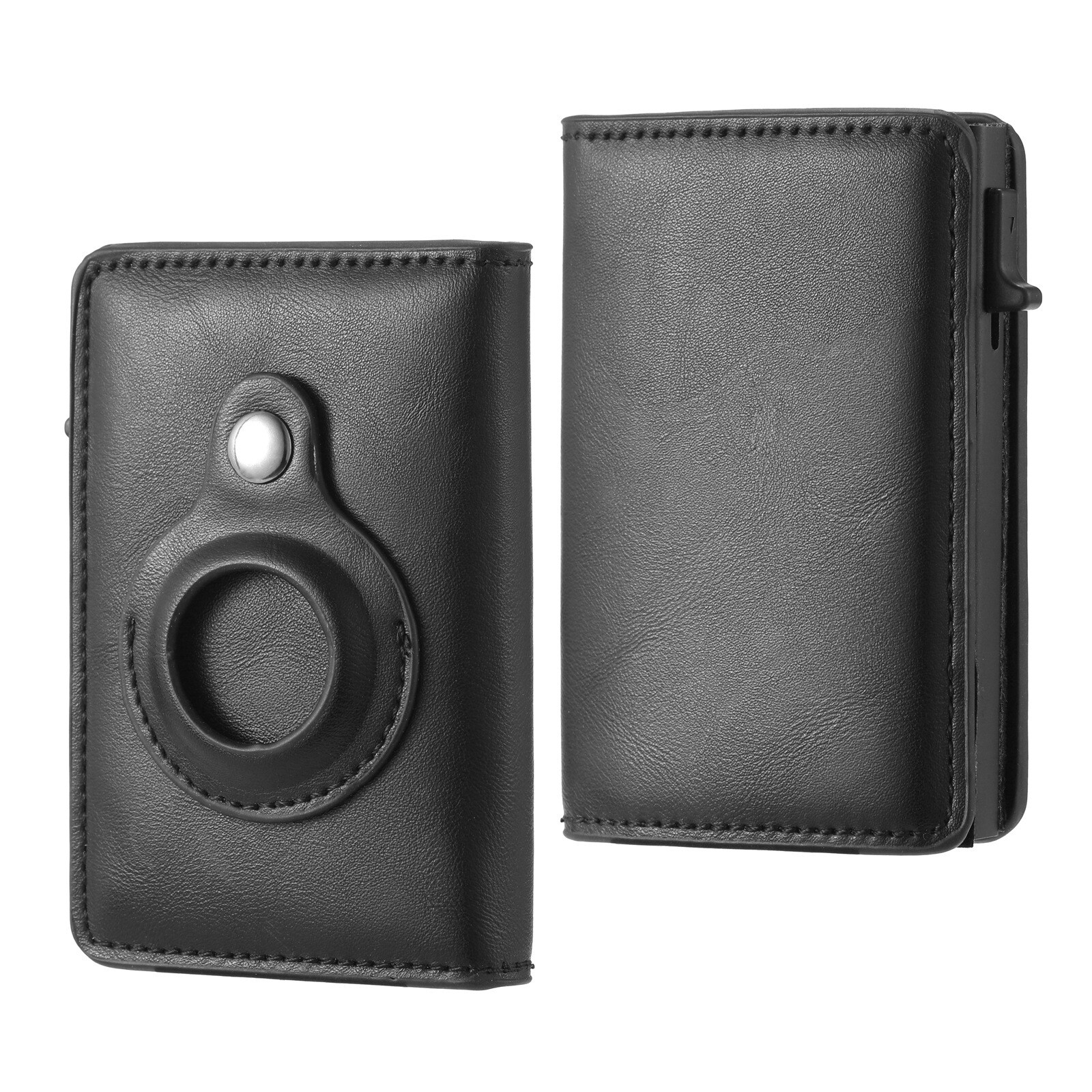 AirTag Leather Cardholder Black