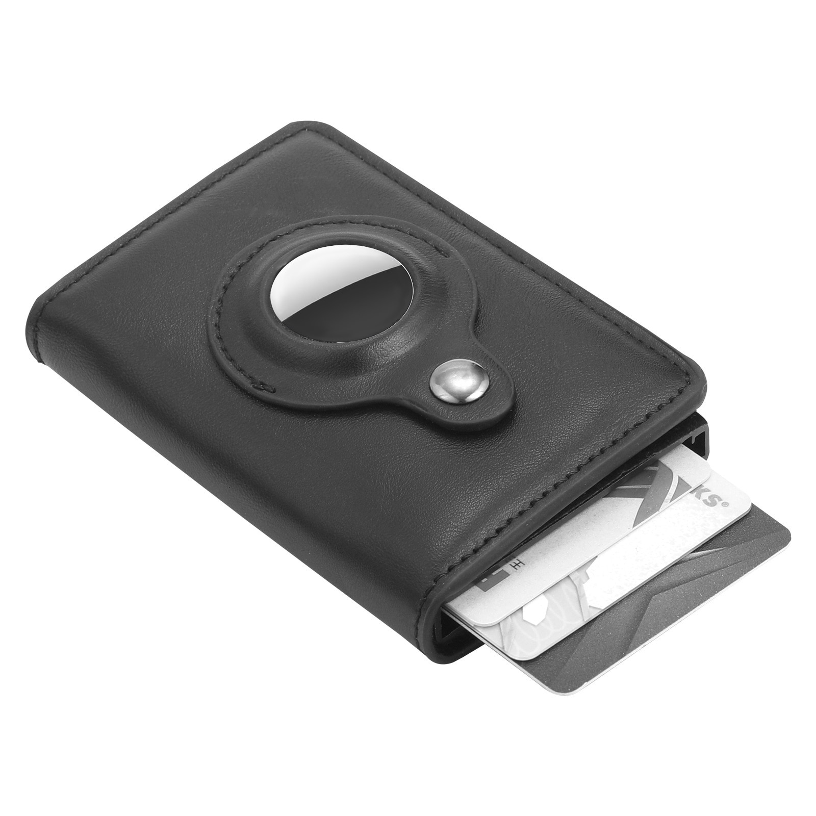 AirTag Leather Cardholder Black