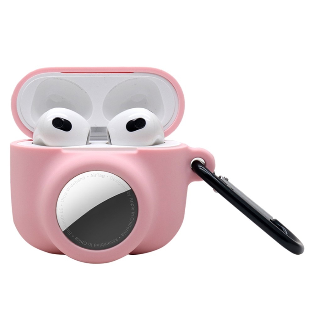 AirPods 3 Silicone Case with AirTag holder Pink