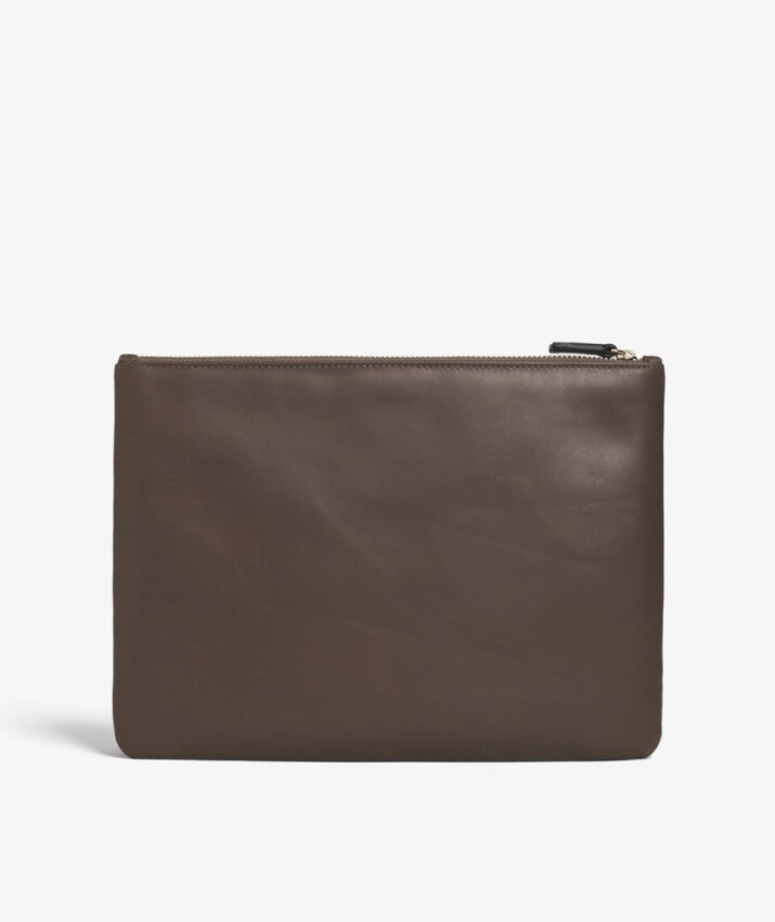 Small Clutch Calf Clay Brown