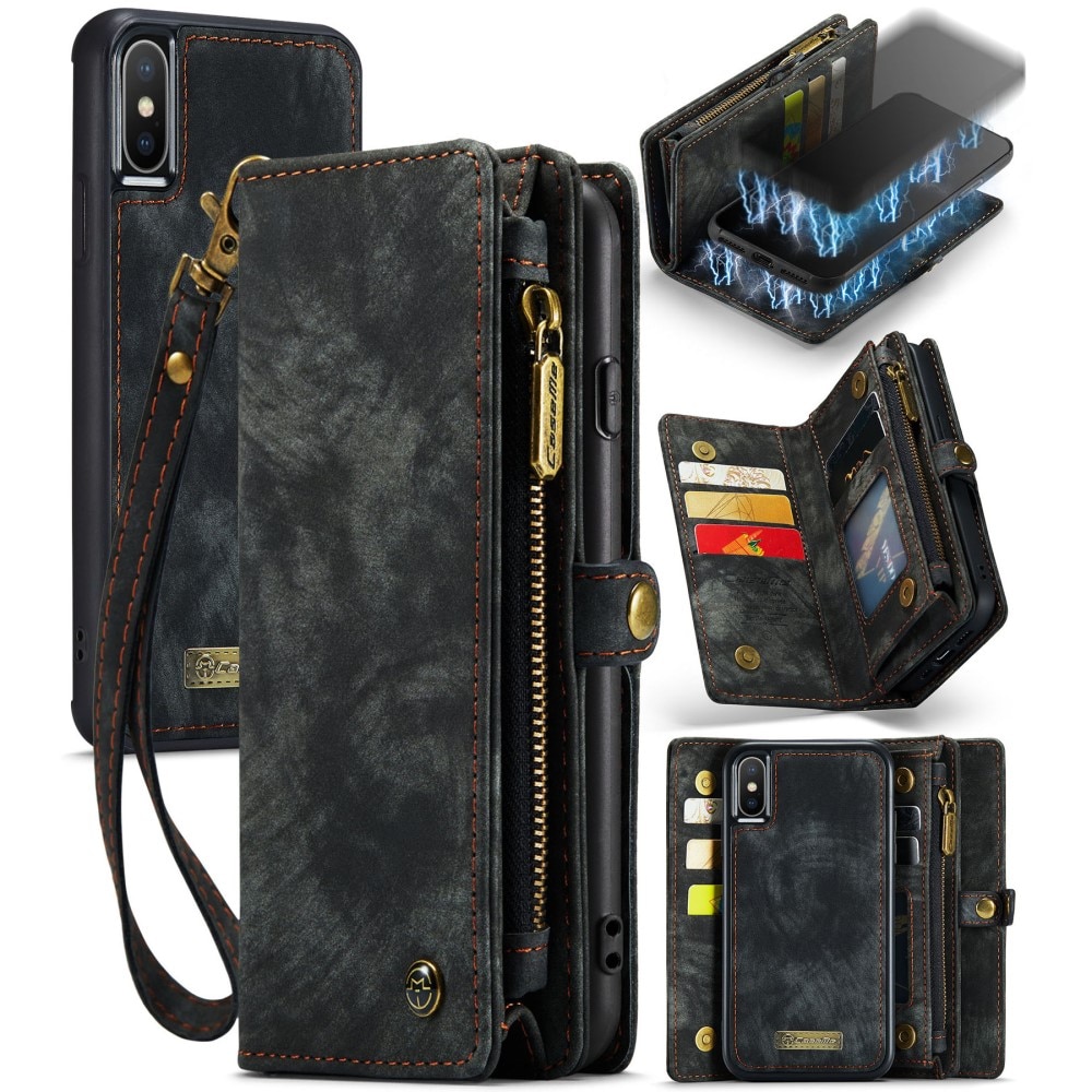 iPhone X/XS Multi-slot Wallet Case Grey