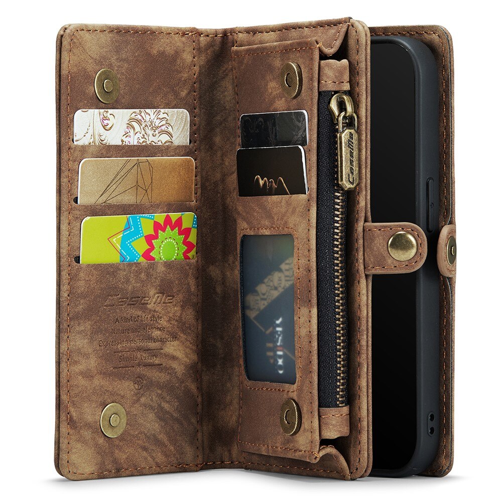 iPhone X/XS Multi-slot Wallet Case Brown