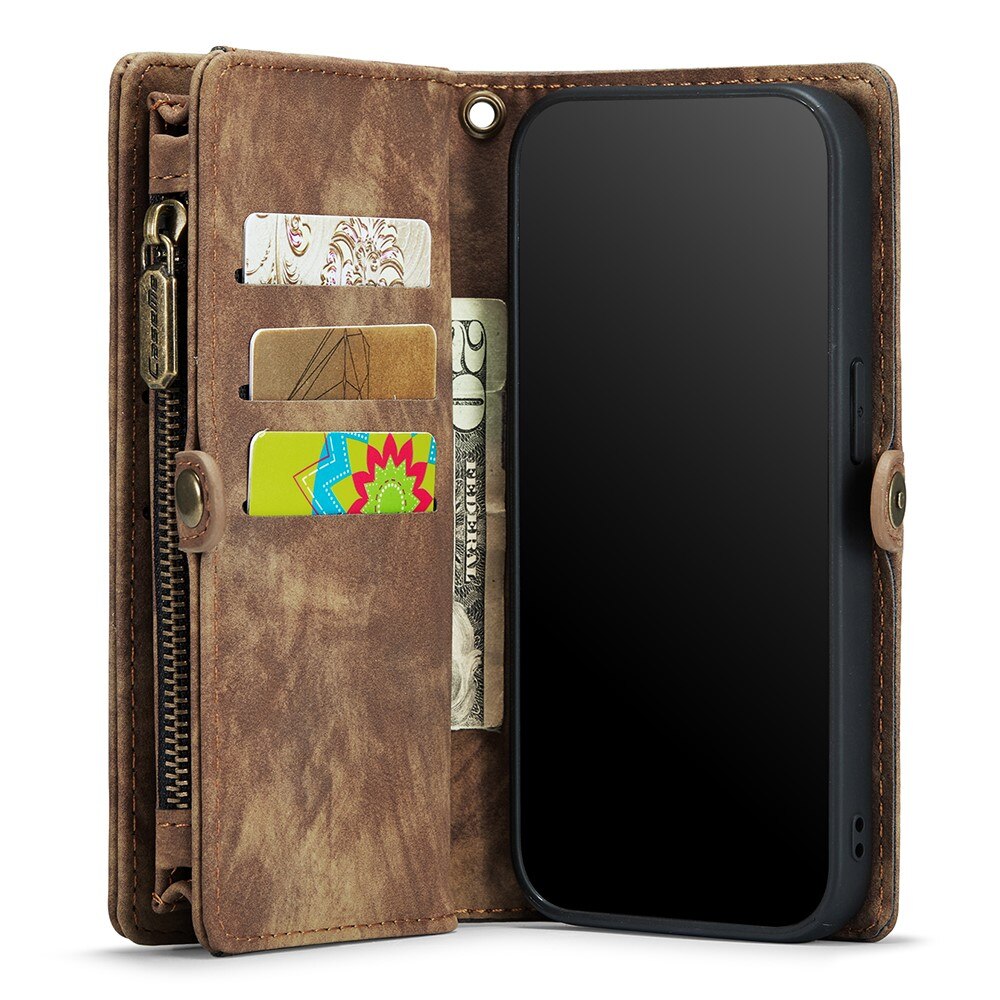 iPhone X/XS Multi-slot Wallet Case Brown