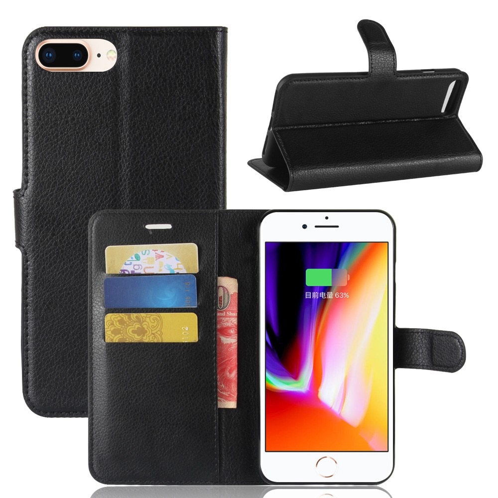 iPhone 7 Plus/8 Plus Wallet Book Cover Black