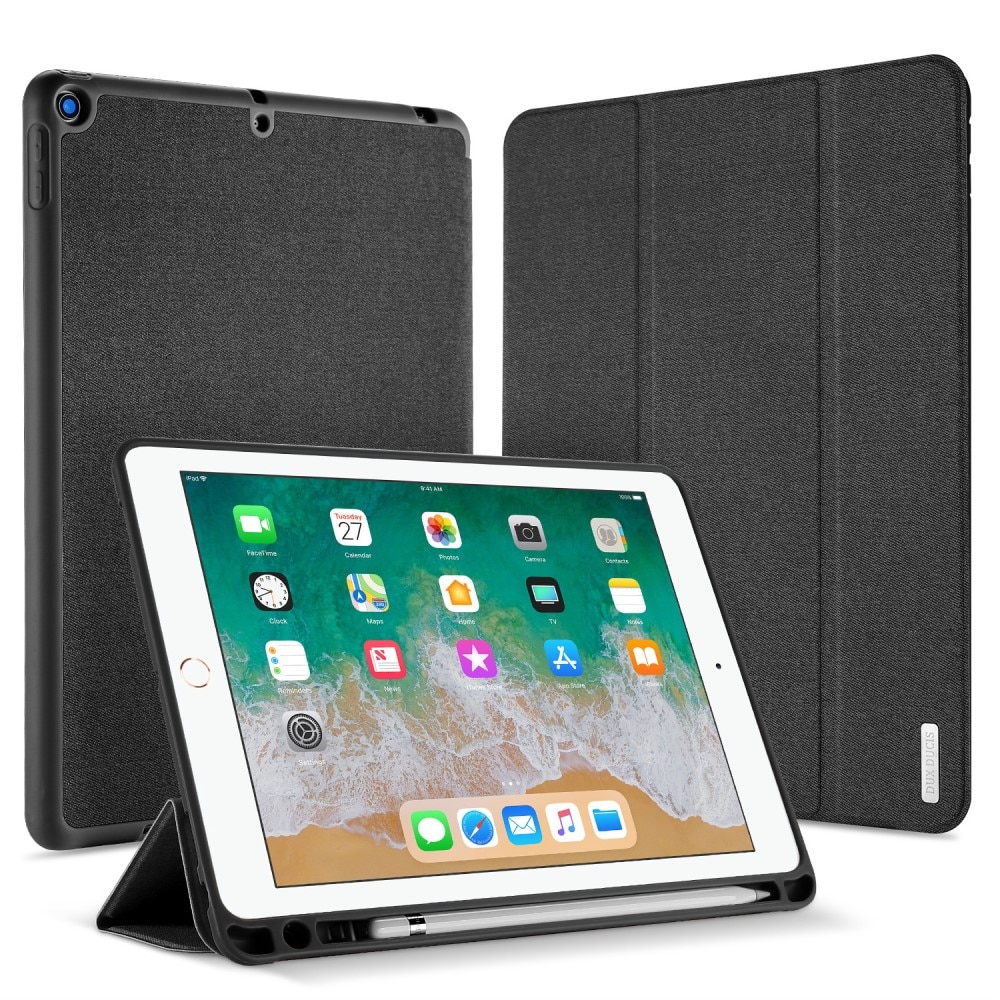 iPad 9.7 5th Gen (2017) Domo Tri-Fold Case Black