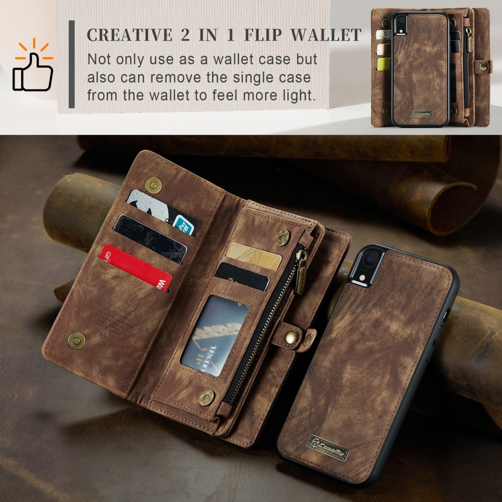 iPhone Xr Multi-slot Wallet Case Brown
