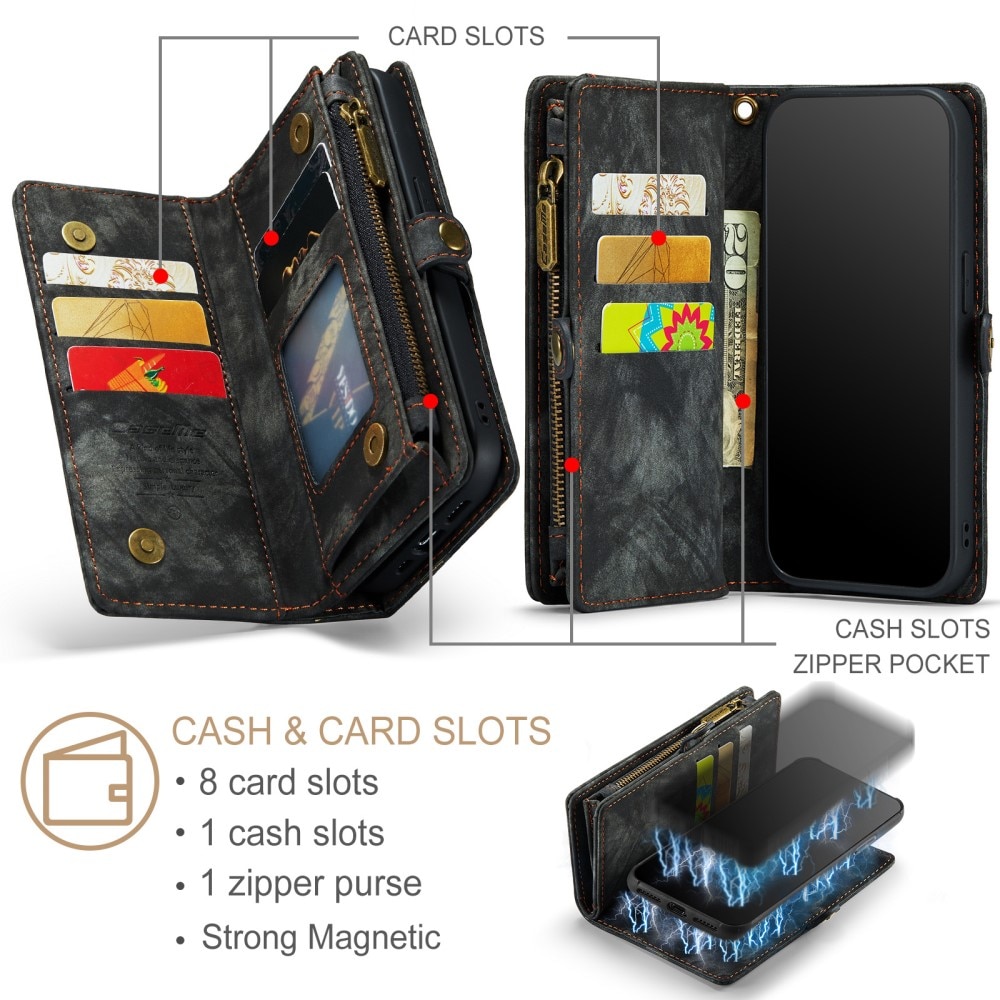 iPhone Xs Max Multi-slot Wallet Case Grey