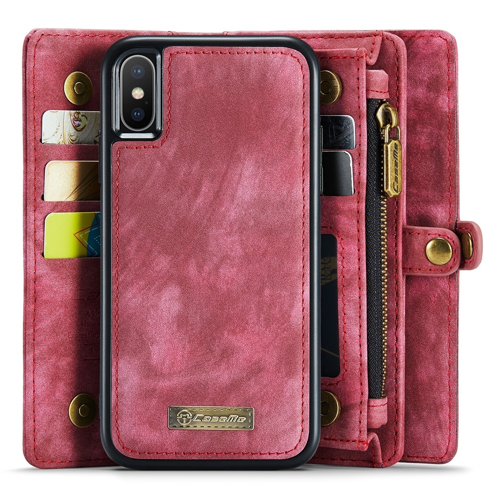 iPhone Xs Max Multi-slot Wallet Case Red
