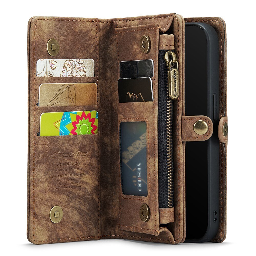 iPhone Xs Max Multi-slot Wallet Case Brown