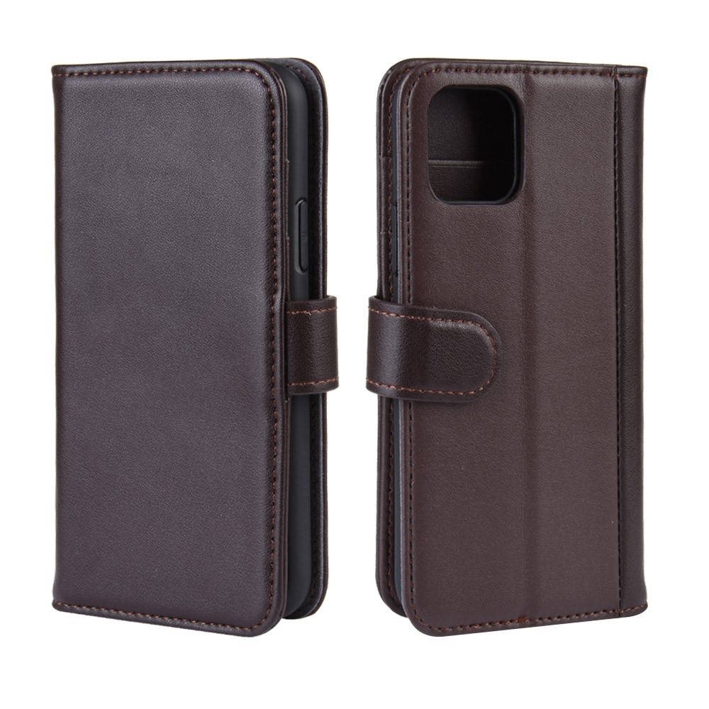 iPhone 11 Pro Max Genuine Leather Wallet Case Brown