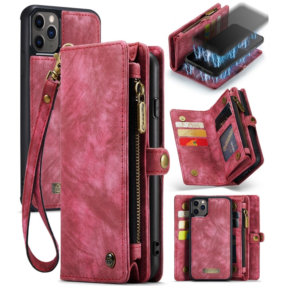 iPhone 11 Pro Max Multi-slot Wallet Case Red