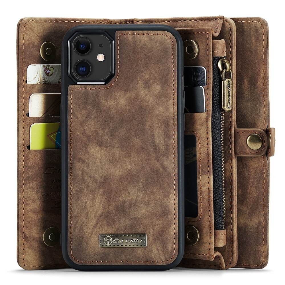 iPhone 11 Multi-slot Wallet Case Brown