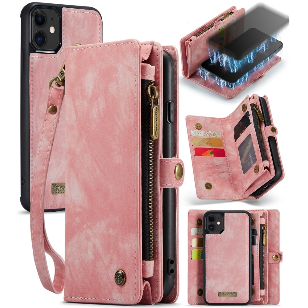 iPhone 11 Multi-slot Wallet Case Pink