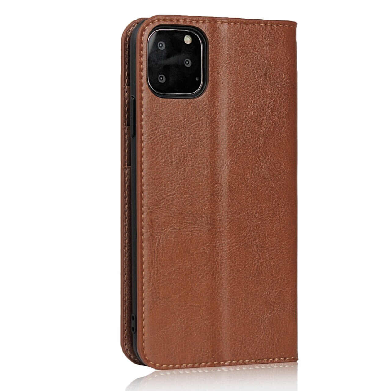 iPhone 11 Pro Genuine Leather Wallet Case Brown