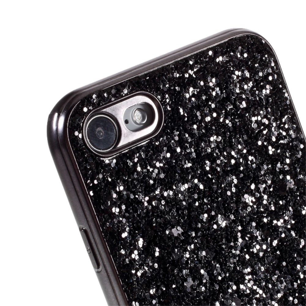 iPhone SE (2020) Glitter Case Black