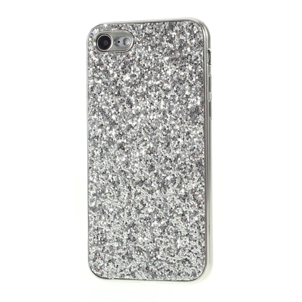 iPhone SE (2020) Glitter Case Silver