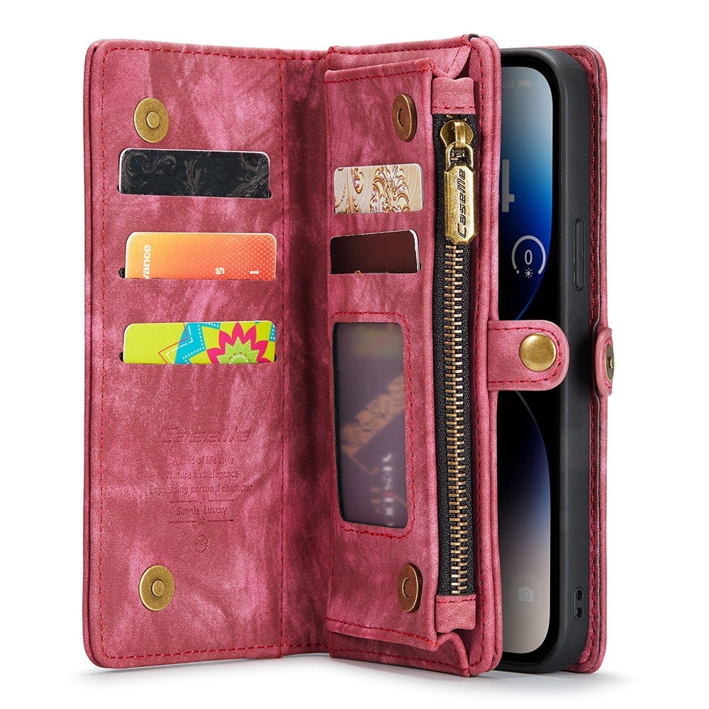 iPhone 12 Pro Max Multi-slot Wallet Case Red