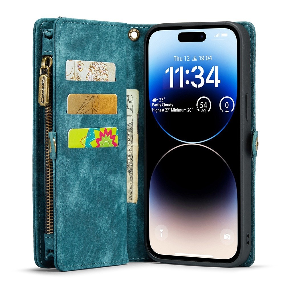 iPhone 12 Pro Max Multi-slot Wallet Case Blue