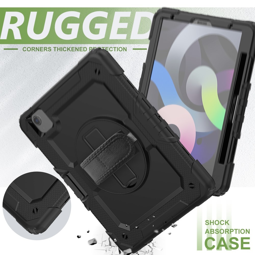 iPad Pro 11 3rd Gen (2021) Shockproof Full Protection Hybrid Case w. Shoulder Strap Black