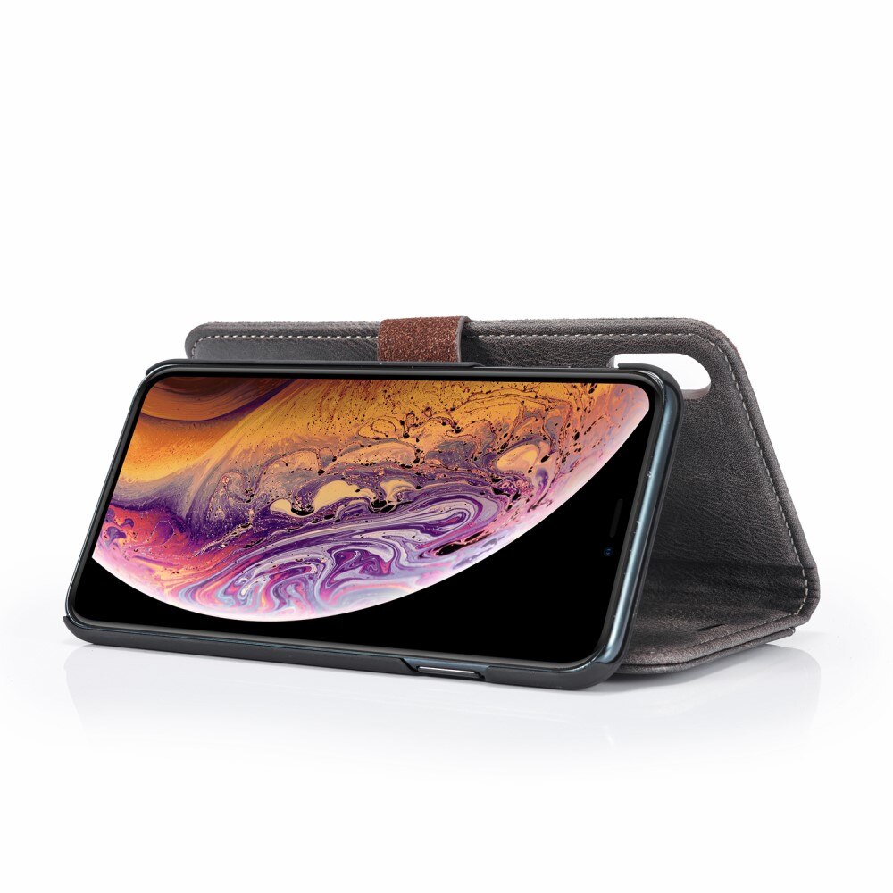 iPhone Xs Max Magnet Wallet Brown