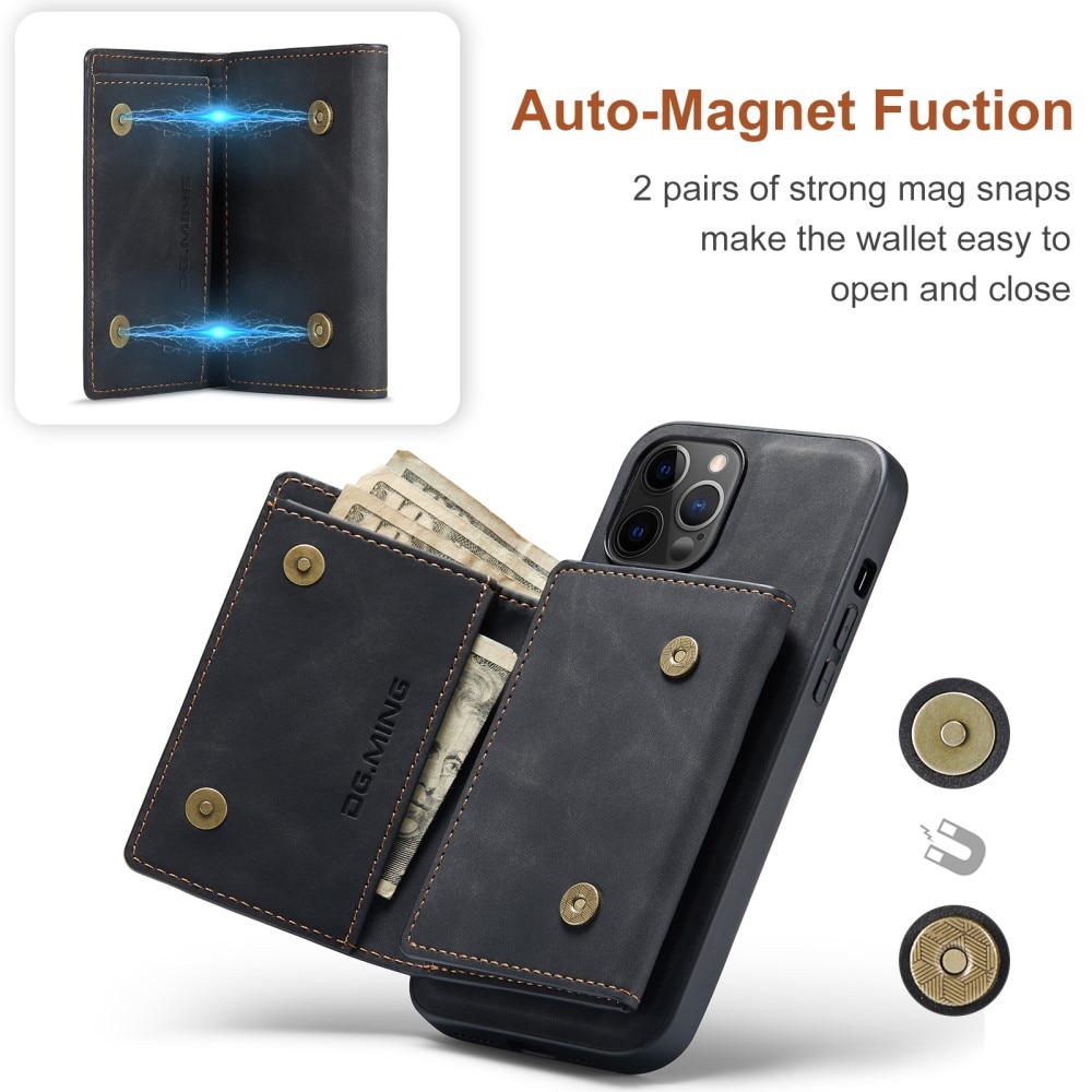 iPhone 12 Pro Max Magnetic Card Slot Case Black