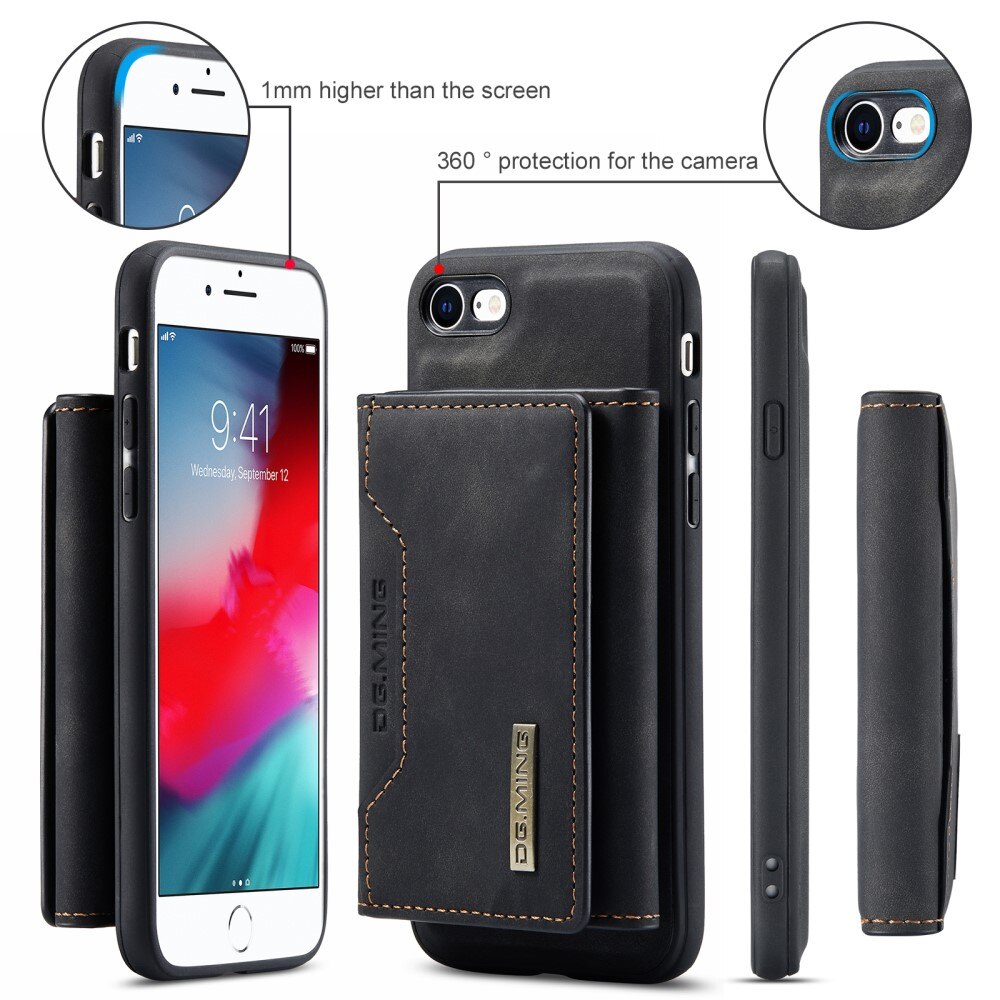 iPhone SE 2022 Magnetic Card Slot Case Black