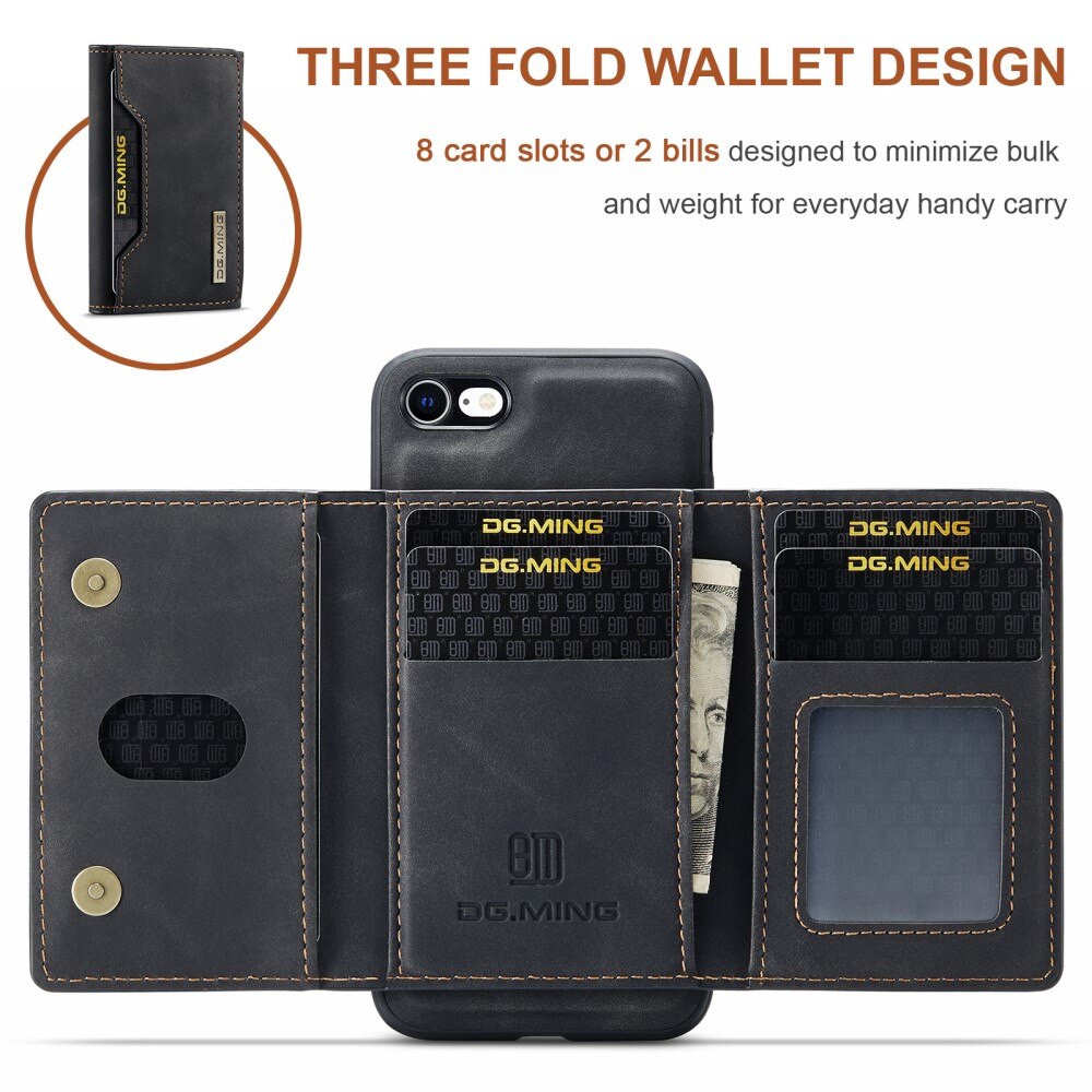 iPhone SE 2022 Magnetic Card Slot Case Black