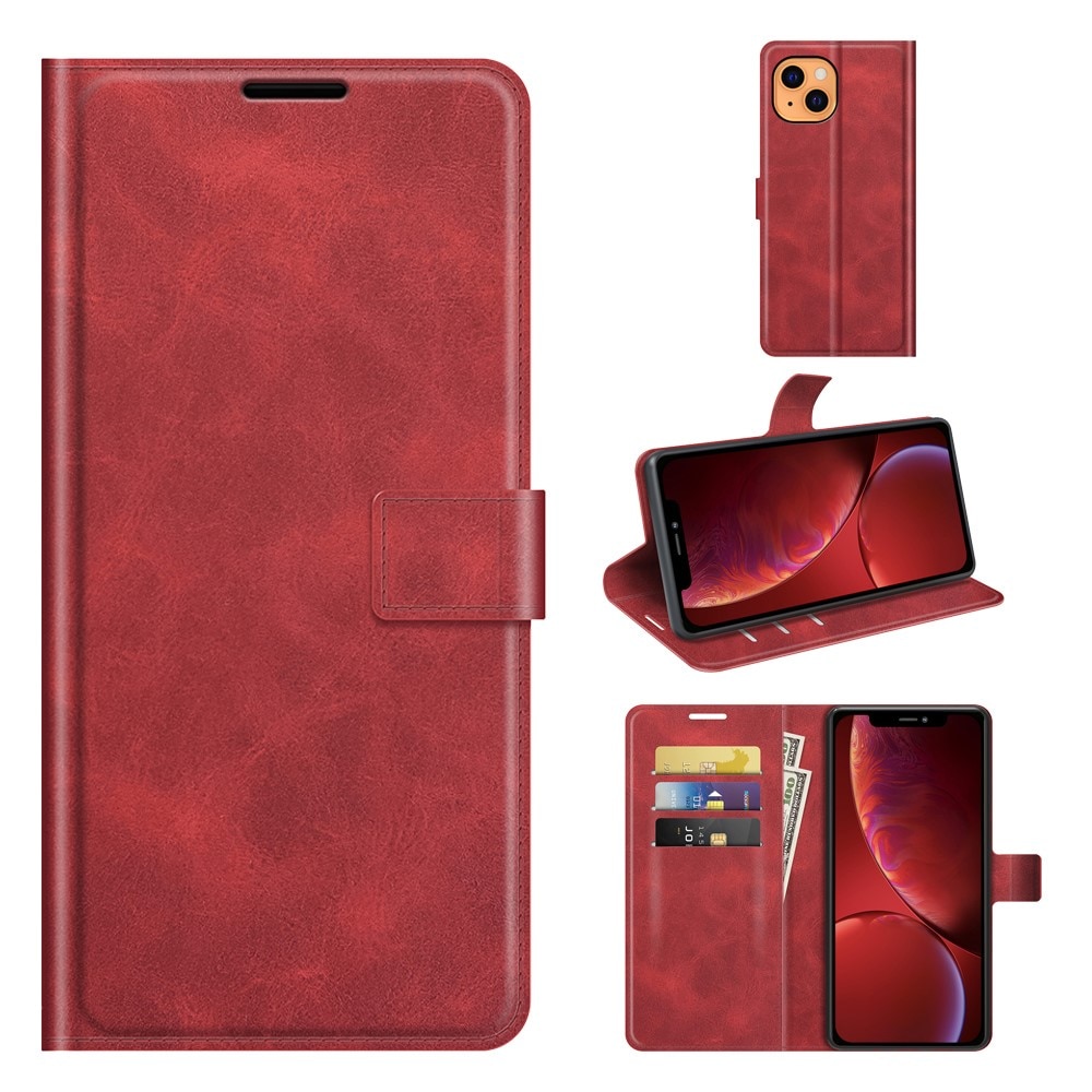 iPhone 13 Mini Leather Wallet Red