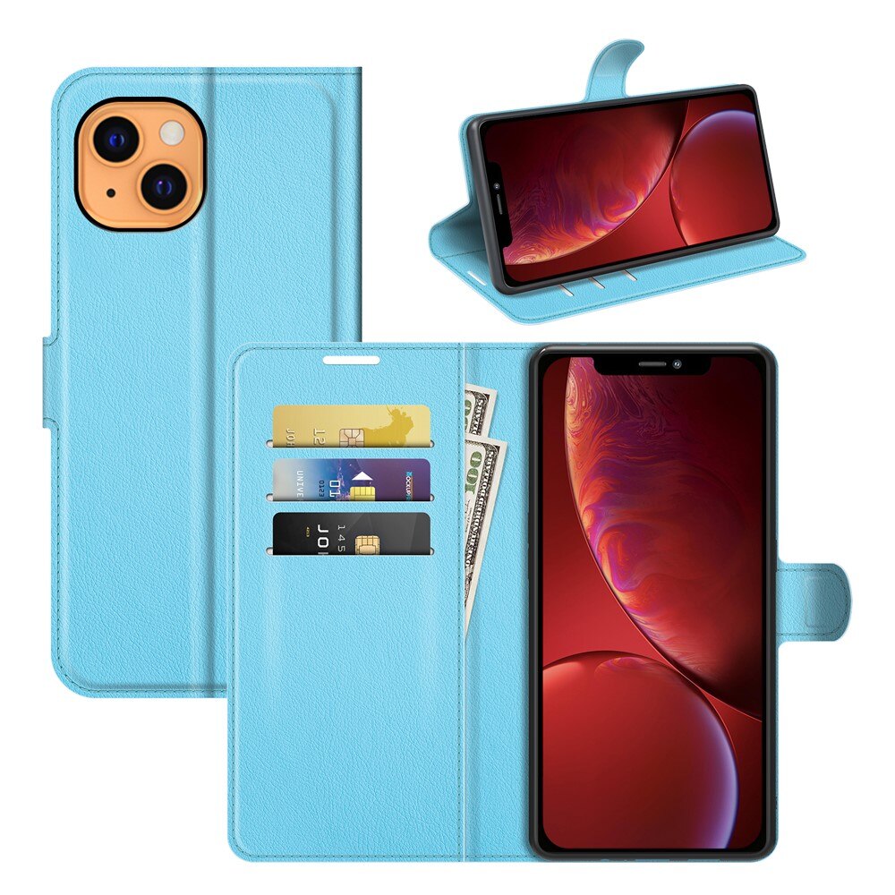 iPhone 13 Mini Wallet Book Cover Blue