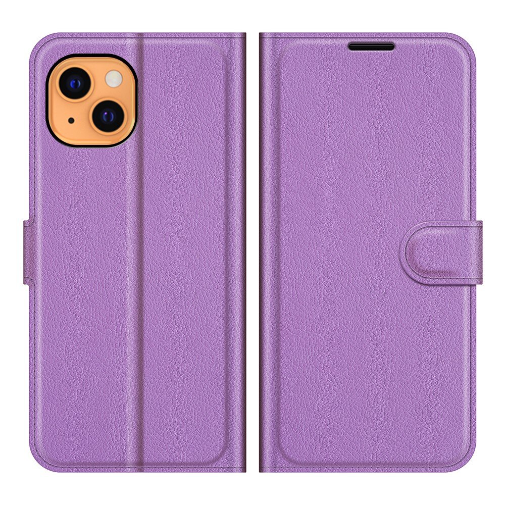 iPhone 13 Mini Wallet Book Cover Purple