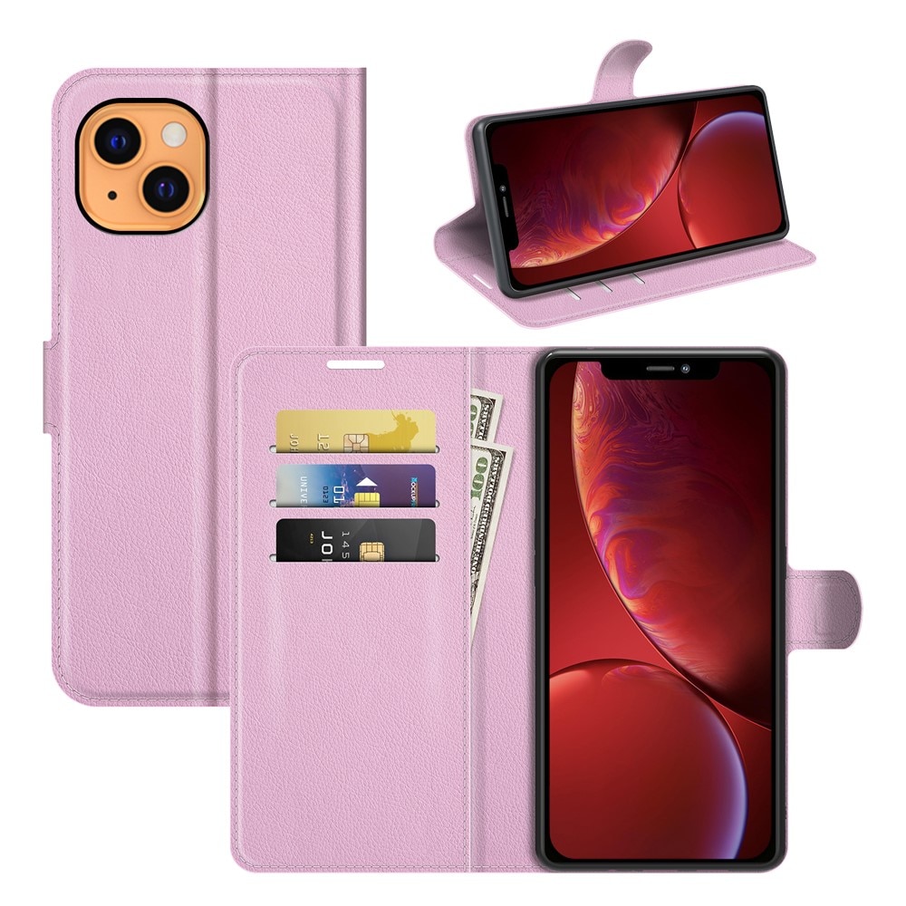 Apple iPhone 13 Wallet Book Cover Pink