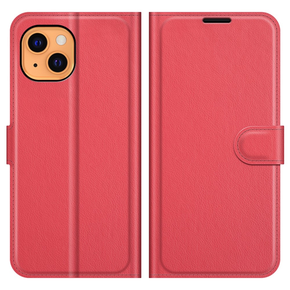 iPhone 13 Wallet Book Cover Red