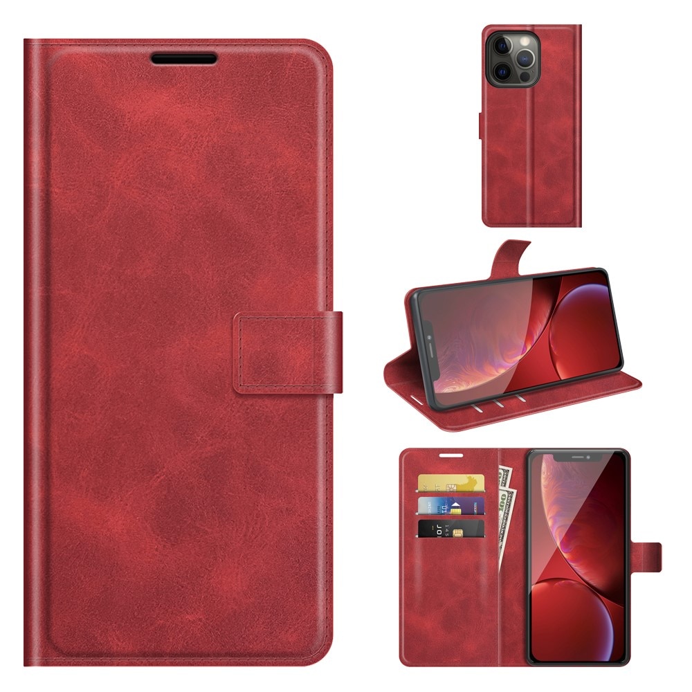 iPhone 13 Pro Leather Wallet Red