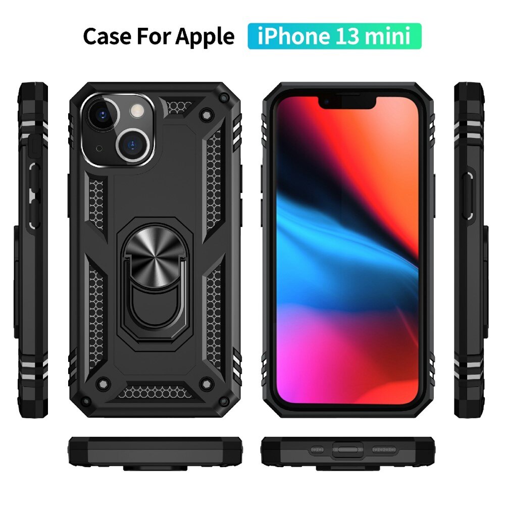 iPhone 13 Mini Hybrid Case Tech Ring Black