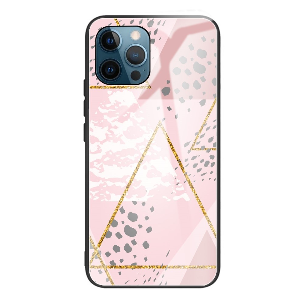 iPhone 13 Pro Tempered Glass Case Pink Leopard