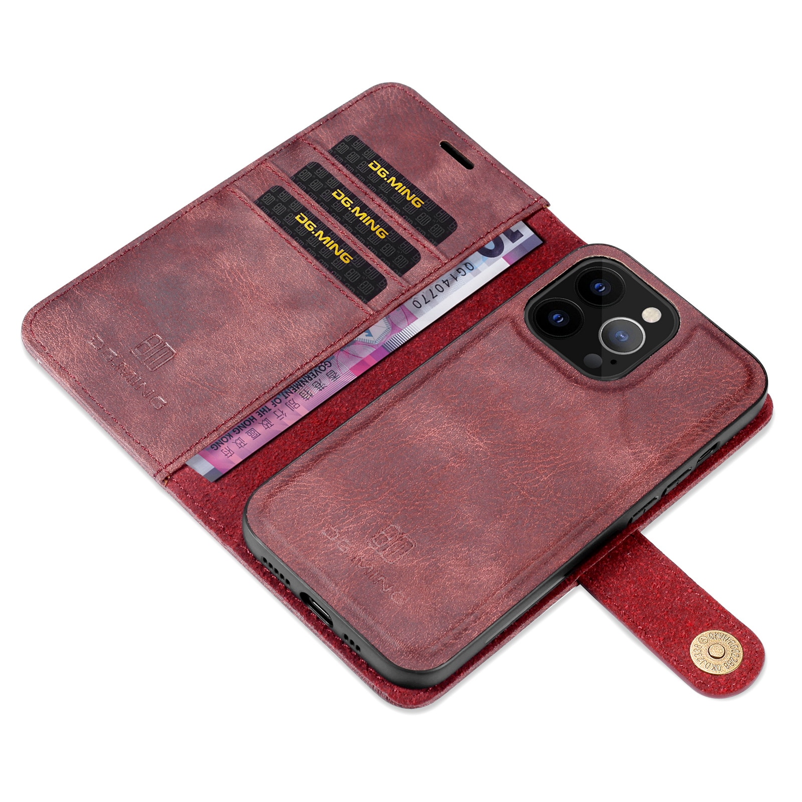 iPhone 13 Pro Max Magnet Wallet Red