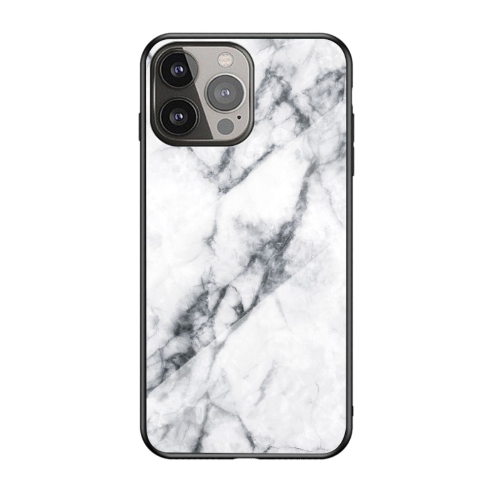 iPhone 13 Pro Tempered Glass Case White Marble