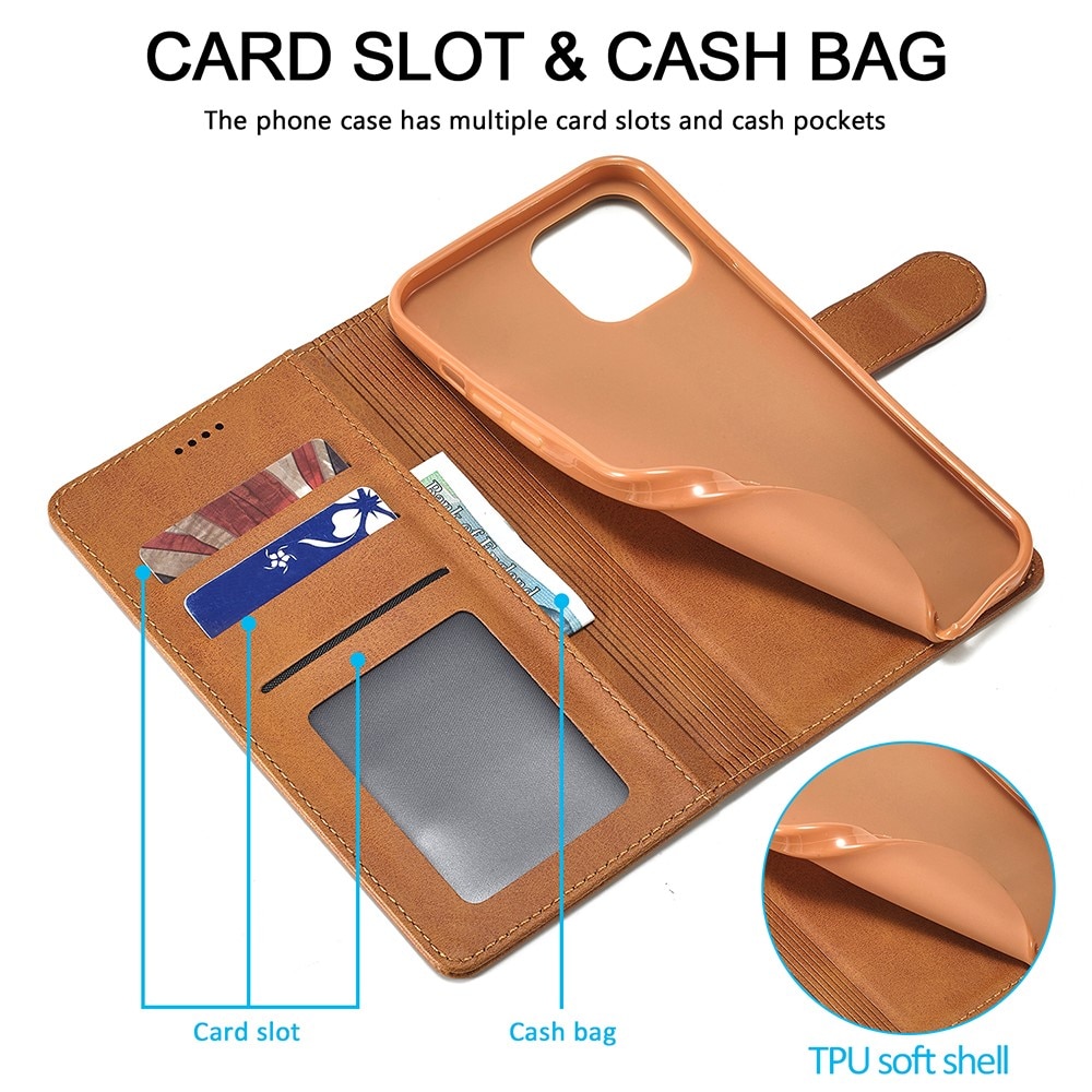 iPhone 13 Wallet Case Brown