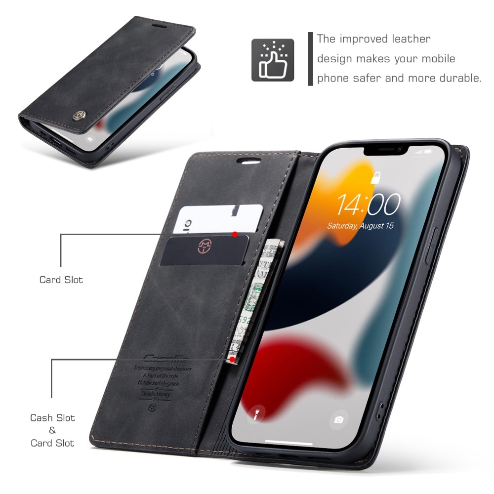 iPhone 13 Pro Slim Wallet Case Black