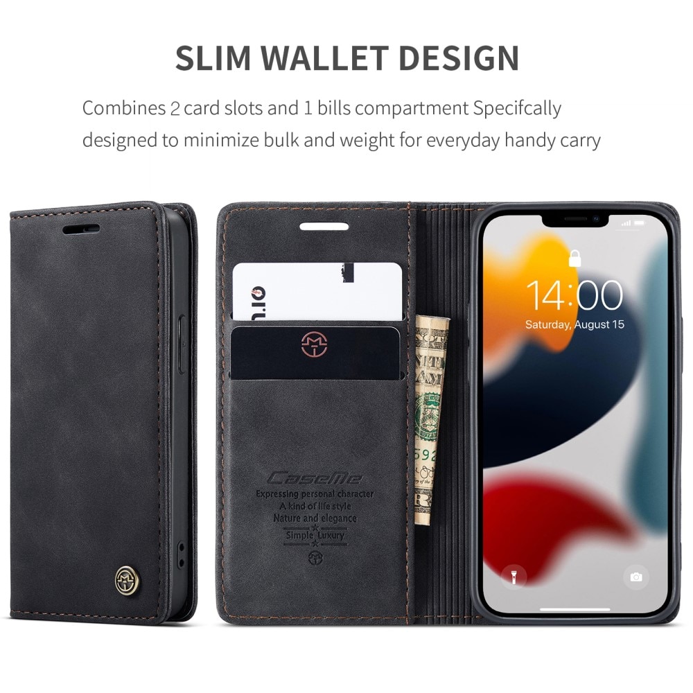 iPhone 13 Mini Slim Wallet Case Black