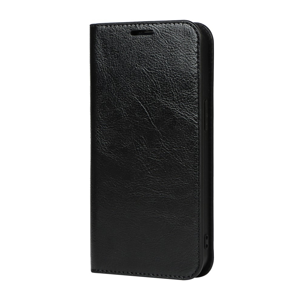iPhone 12/12 Pro Genuine Leather Wallet Case Black